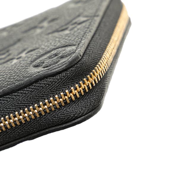 Pre-owned Louis Vuitton Monogram Empreinte Zippy Coin Purse Black