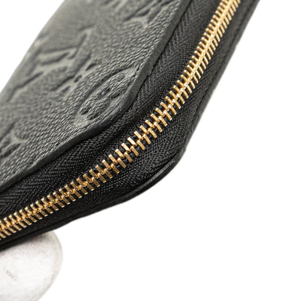 Pre-owned Louis Vuitton Monogram Empreinte Zippy Coin Purse Black