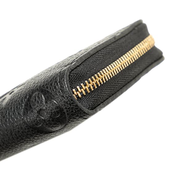 Pre-owned Louis Vuitton Monogram Empreinte Zippy Coin Purse Black