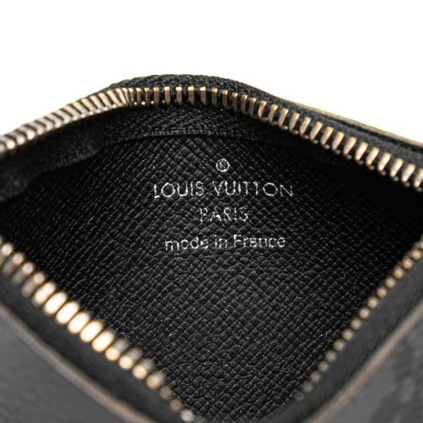 Pre-owned Louis Vuitton Monogram Eclipse Reverse Pochette Cles Gray