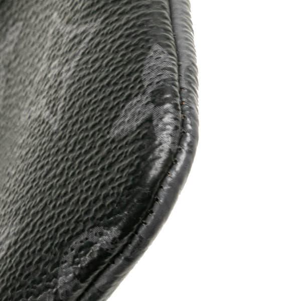 Pre-owned Louis Vuitton Monogram Eclipse Reverse Pochette Cles Gray
