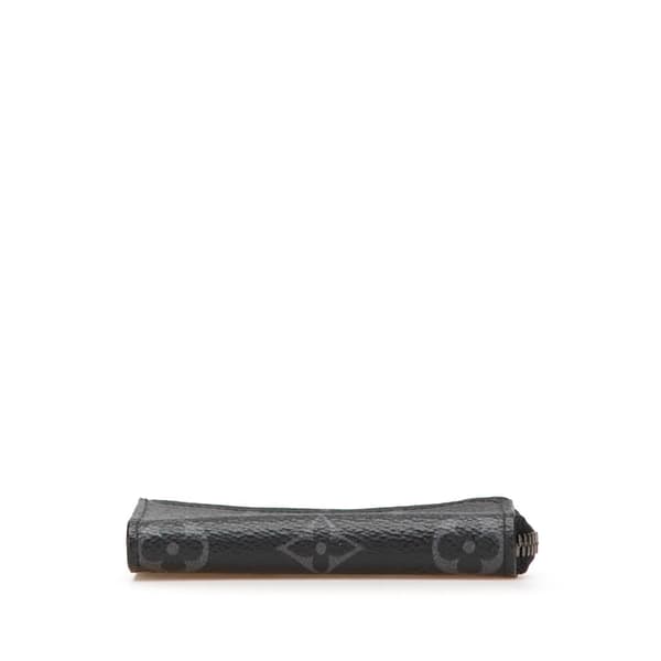 Pre-owned Louis Vuitton Monogram Eclipse Zippy Coin Purse Black