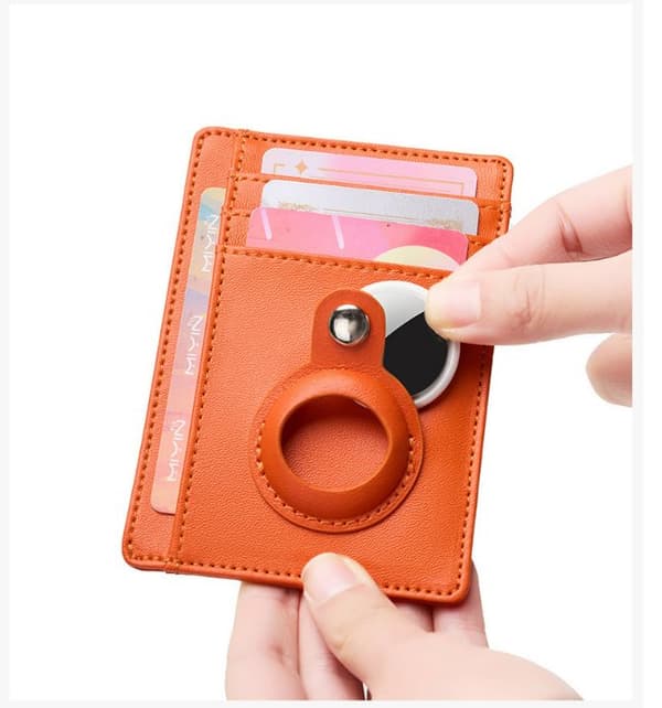 INF Tyylikäs RFID-suojattu Airtag-korttikukkaro Oranssi