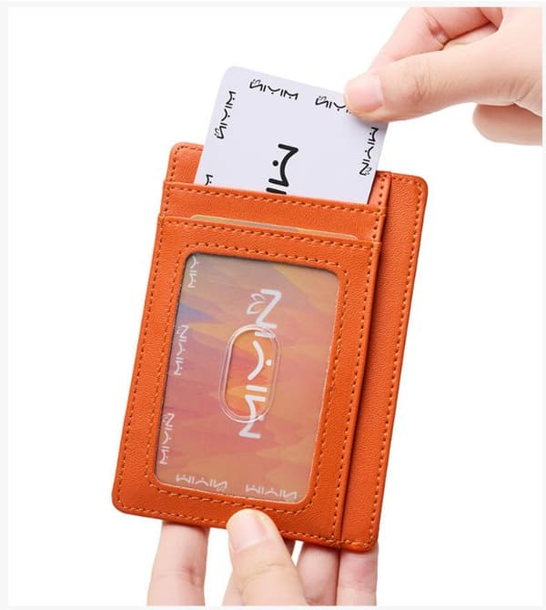 INF Tyylikäs RFID-suojattu Airtag-korttikukkaro Oranssi