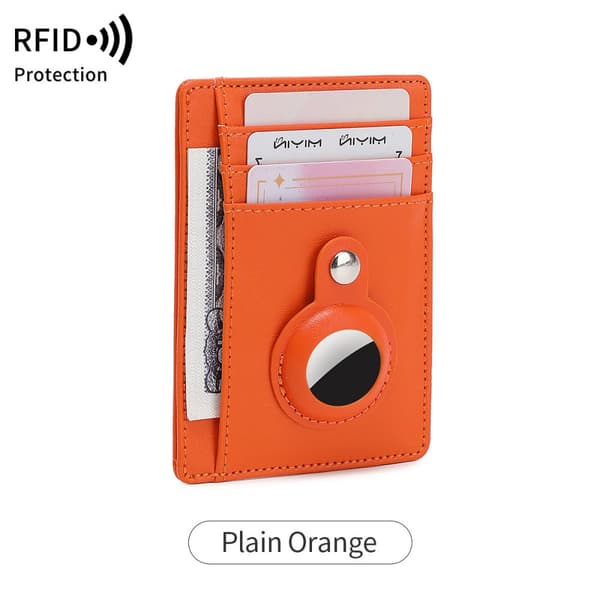 INF Tyylikäs RFID-suojattu Airtag-korttikukkaro Oranssi