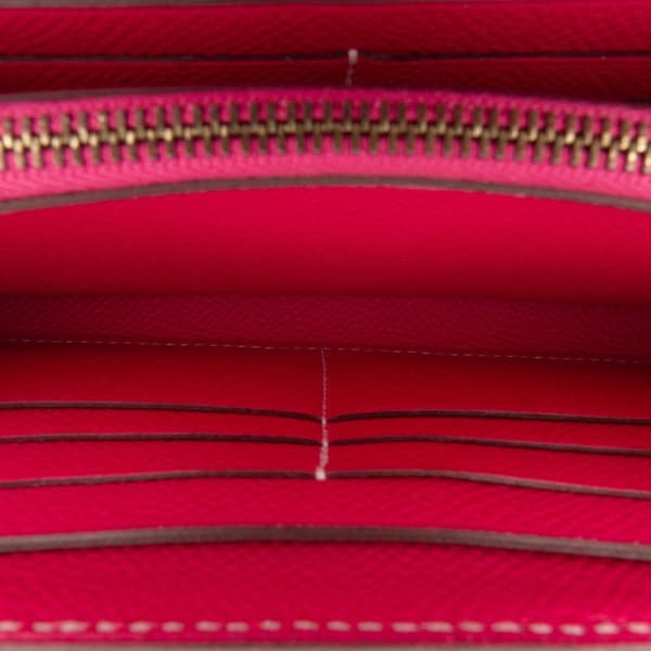 Pre-owned Hermès Epsom Kelly Longue Wallet Pink