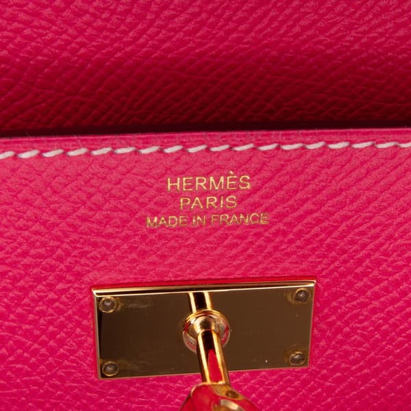 Pre-owned Hermès Epsom Kelly Longue Wallet Pink