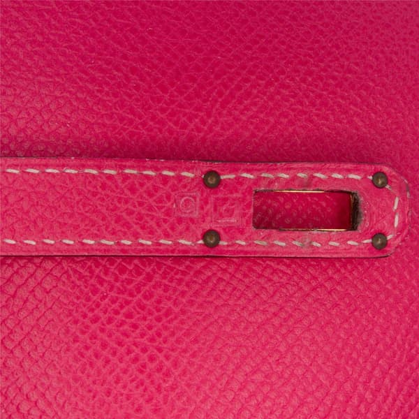 Pre-owned Hermès Epsom Kelly Longue Wallet Pink