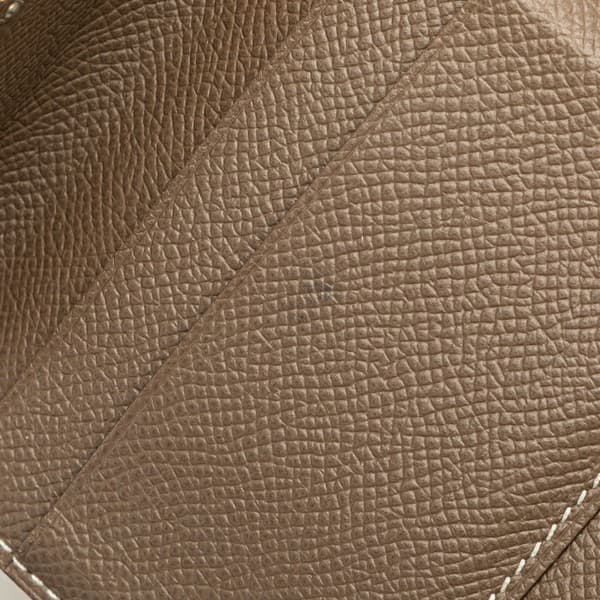 Pre-owned Hermès Mini Epsom Clic Card Holder Brown