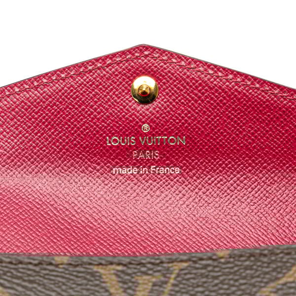 Pre-owned Louis Vuitton Monogram Sarah Multicartes Card Holder Brown