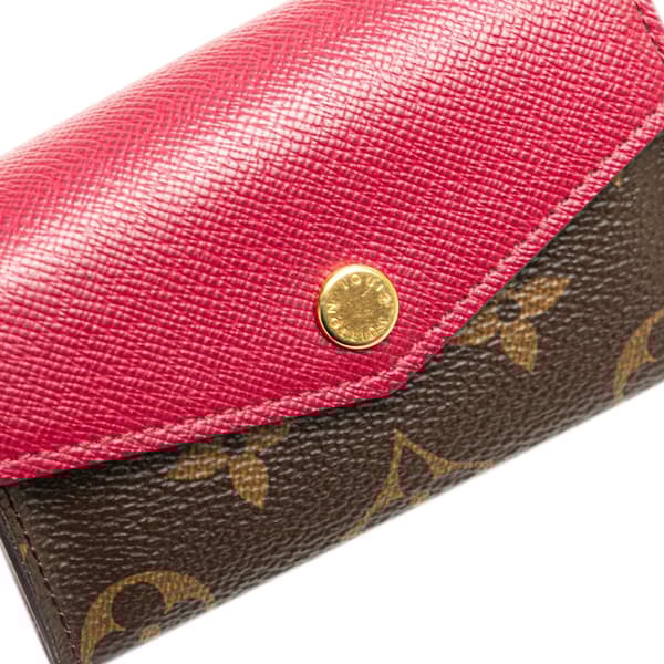 Pre-owned Louis Vuitton Monogram Sarah Multicartes Card Holder Brown
