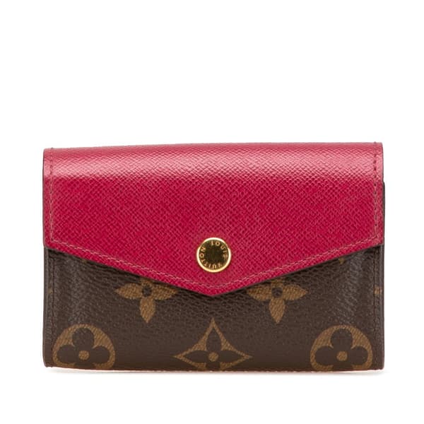 Pre-owned Louis Vuitton Monogram Sarah Multicartes Card Holder Brown