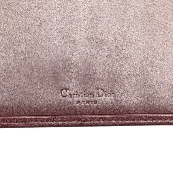 Pre-owned Dior Diorissimo Trotter Canvas Long Wallet Red