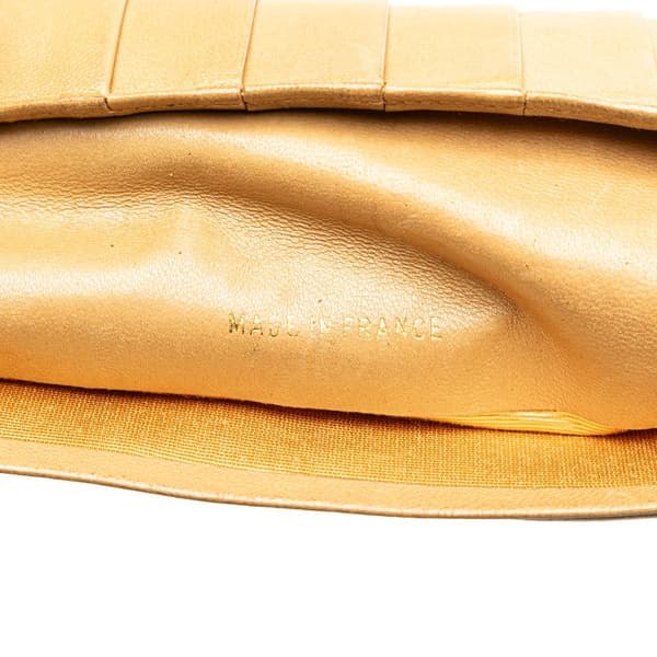 Pre-owned Chanel CC Quilted Caviar Stitched French Long Wallet Brown