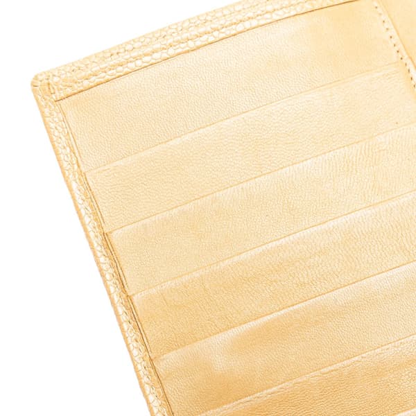 Pre-owned Chanel CC Quilted Caviar Stitched French Long Wallet Brown