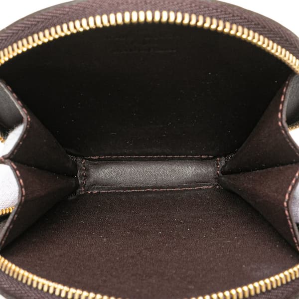 Pre-owned Louis Vuitton Monogram Vernis Round Coin Pouch Red