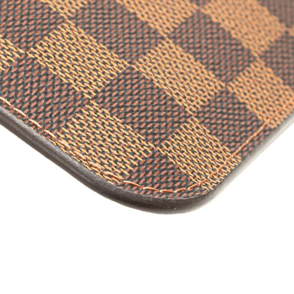 Pre-owned Louis Vuitton Damier Ebene Neverfull Pouch MM Brown