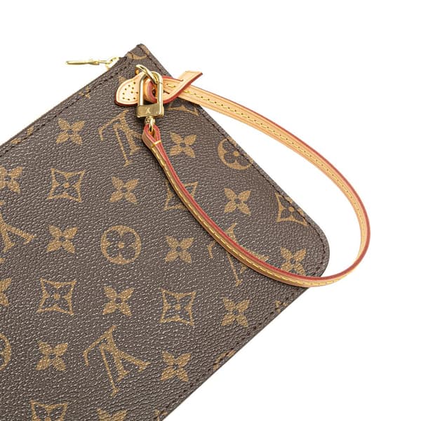 Pre-owned Louis Vuitton Monogram Neverfull Pouch Brown