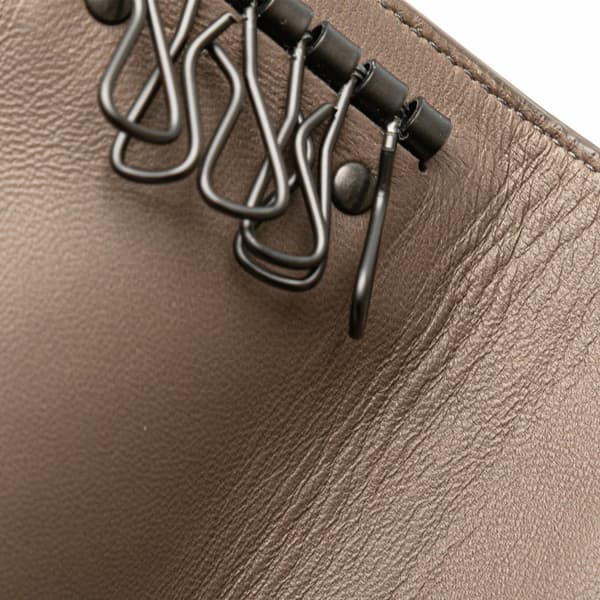Pre-owned Bottega Veneta Nappa Intrecciato Key Case Brown