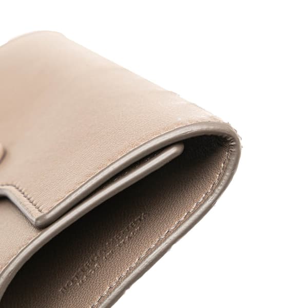 Pre-owned Bottega Veneta Nappa Intrecciato Key Case Brown