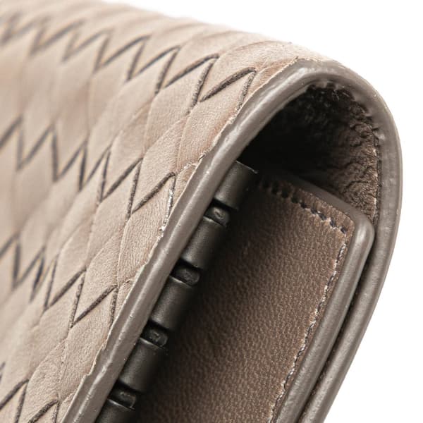 Pre-owned Bottega Veneta Nappa Intrecciato Key Case Brown