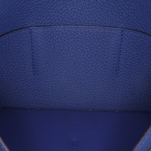 Pre-owned Hermès Clemence Dogon Wallet GM Blue