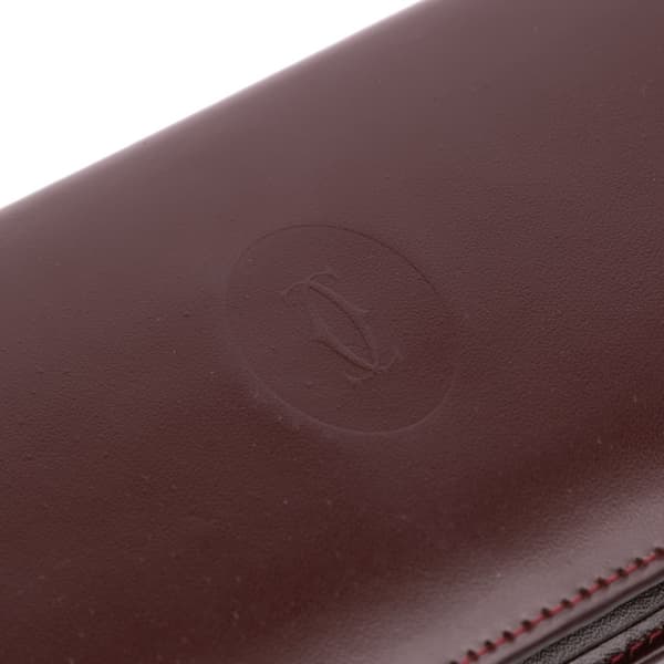 Pre-owned Cartier Leather Must De Cartier Wallet Red