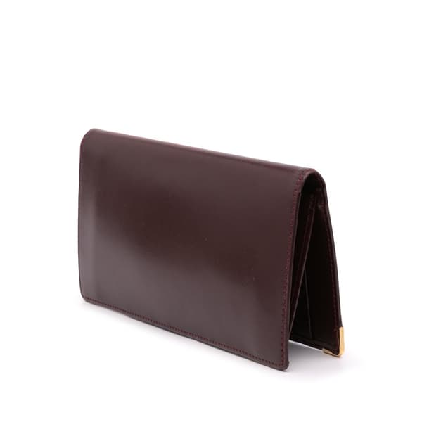 Pre-owned Cartier Leather Must De Cartier Wallet Red