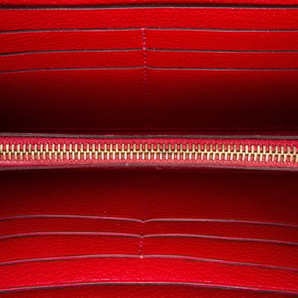 Pre-owned Hermès Swift Ghillies Kelly Longue Wallet Red