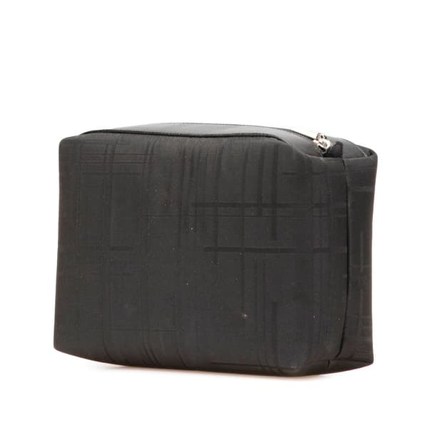 Pre-owned Ferragamo Nylon Zip Pouch Black