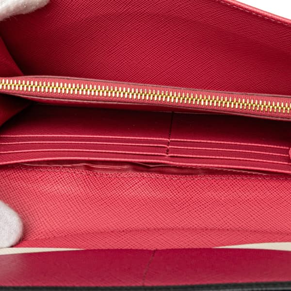 Pre-owned Prada Large Saffiano Wallet Black