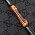 Miniatyrbillede 8 af 10: Pre-owned Gucci GG Canvas Bamboo Compact Wallet Black
