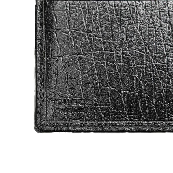 Pre-owned Gucci GG Canvas Bamboo Compact Wallet Black