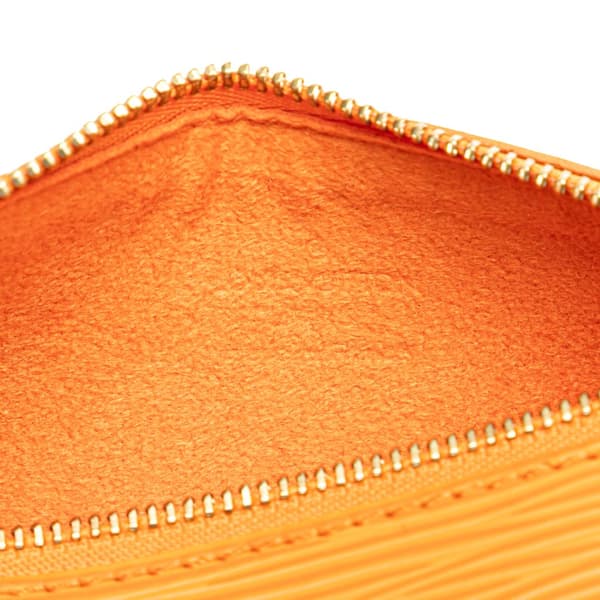 Pre-owned Louis Vuitton Epi Soufflot Pochette Orange