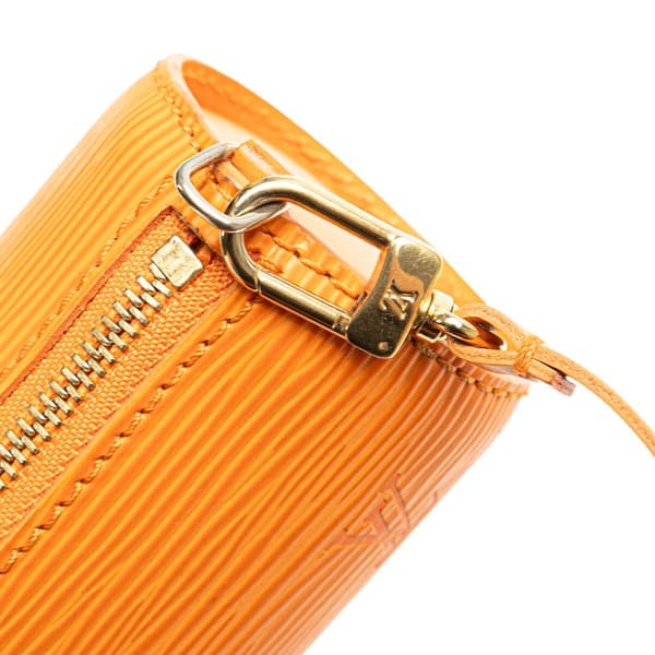 Pre-owned Louis Vuitton Epi Soufflot Pochette Orange