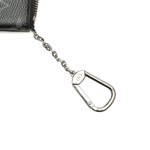 Pre-owned Louis Vuitton Monogram Eclipse Reverse Pochette Cles Gray