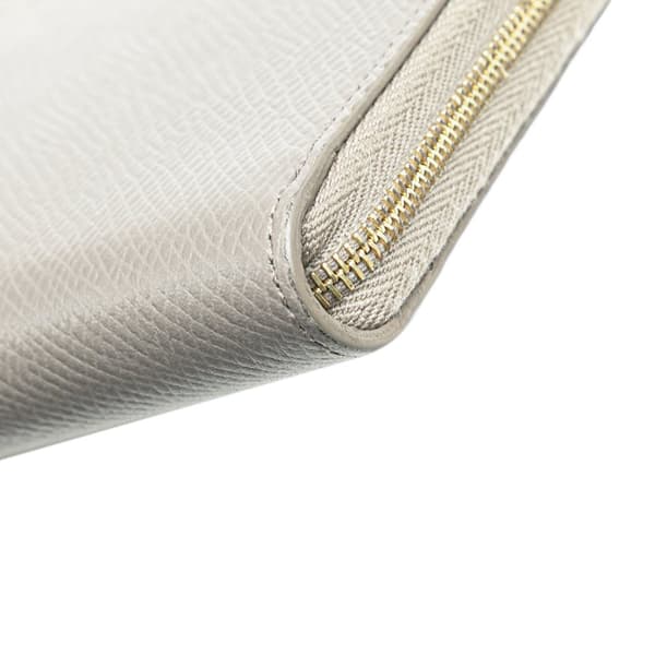 Pre-owned Celine Leather Zip Around Wallet Gray