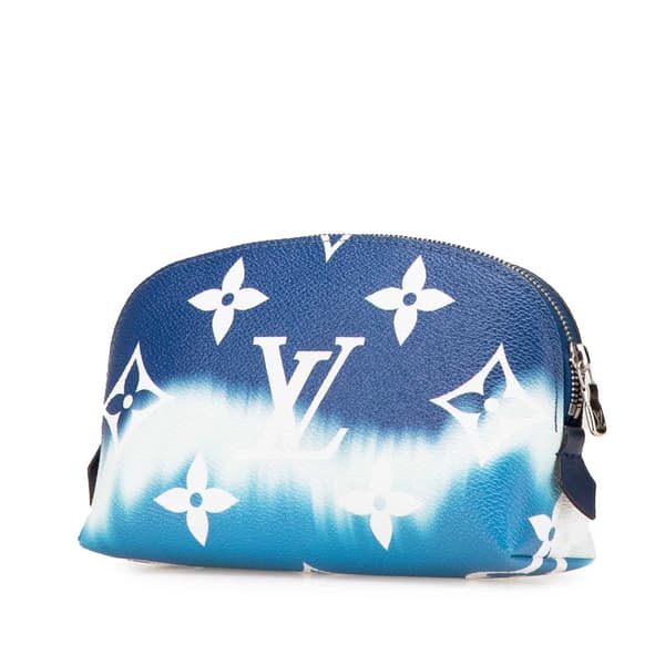 Pre-owned Louis Vuitton Monogram Giant Escale Cosmetic Pouch Blue