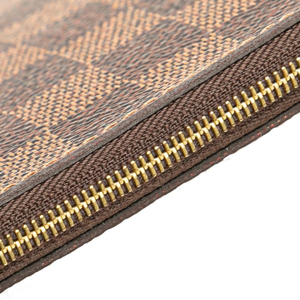 Pre-owned Louis Vuitton Damier Ebene Neverfull Pouch MM Brown