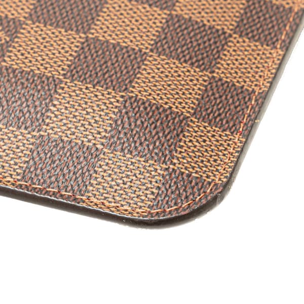 Pre-owned Louis Vuitton Damier Ebene Neverfull Pouch MM Brown