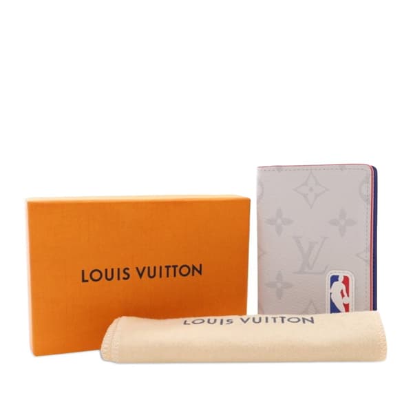 Pre-owned Louis Vuitton NBA Monogram Pocket Organizer White
