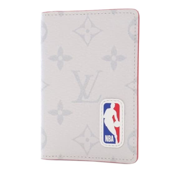 Pre-owned Louis Vuitton NBA Monogram Pocket Organizer White