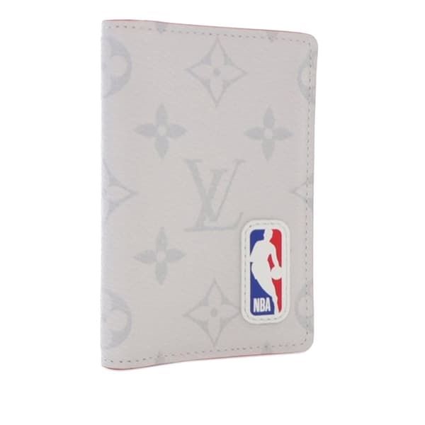 Pre-owned Louis Vuitton NBA Monogram Pocket Organizer White