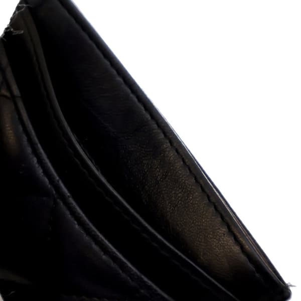 Pre-owned Chanel CC Quilted Lambskin Card Holder Black