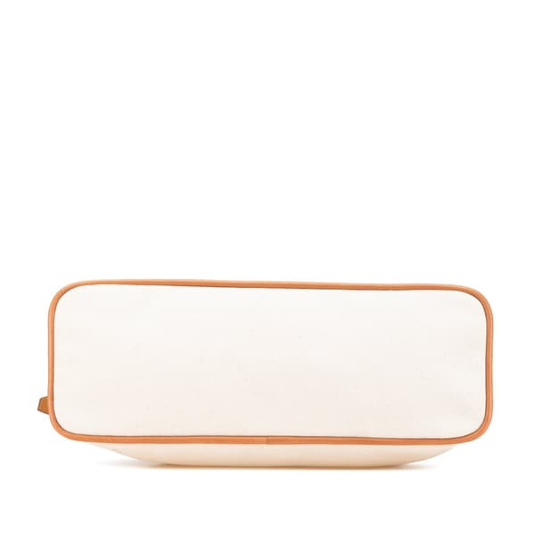 Pre-owned Hermès Toile Bolide Trousse de Voyage GM White