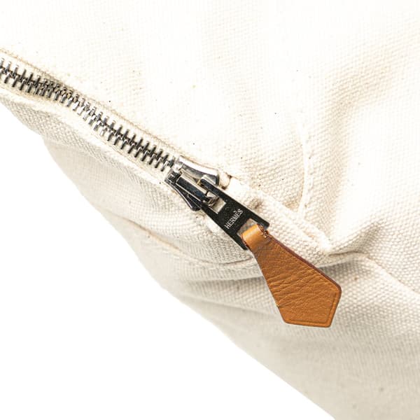 Pre-owned Hermès Toile Bolide Trousse de Voyage GM White