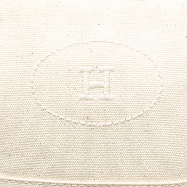 Pre-owned Hermès Toile Bolide Trousse de Voyage GM White