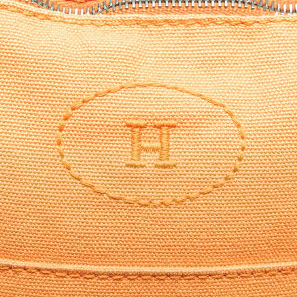 Pre-owned Hermès Toile Bolide Trousse de Voyage PM Orange