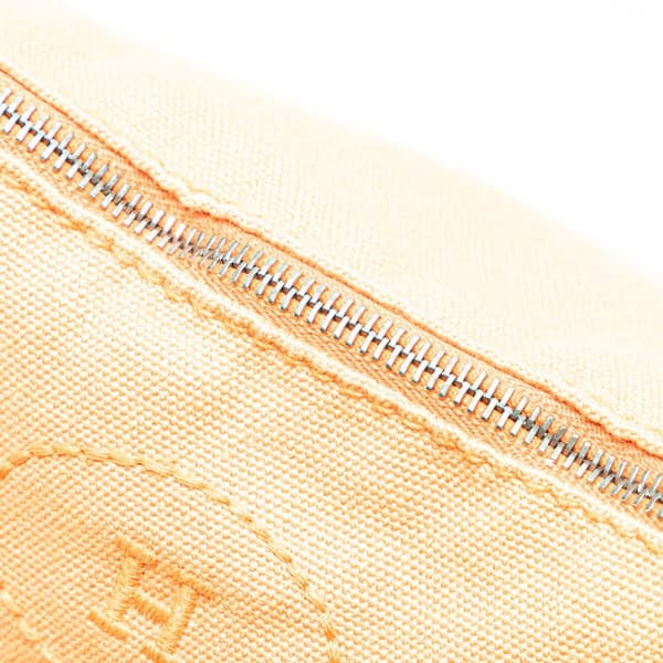 Pre-owned Hermès Toile Bolide Trousse de Voyage PM Orange