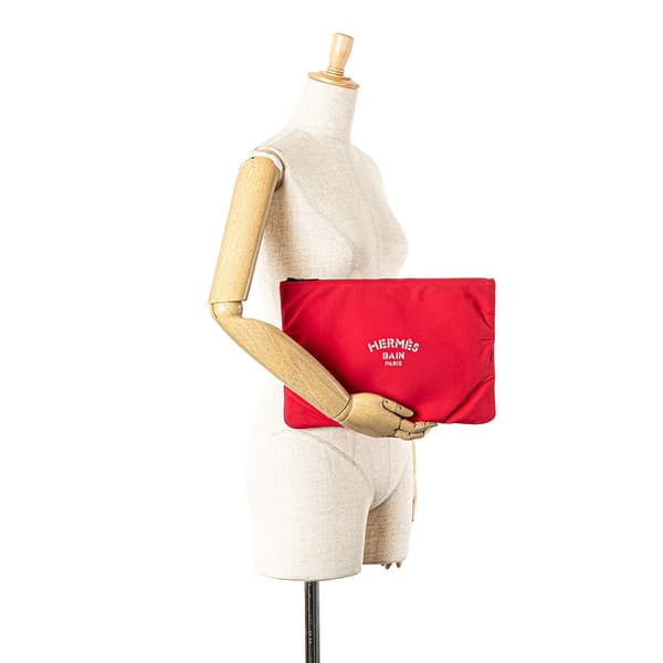 Pre-owned Hermès Large Neobain Case Red